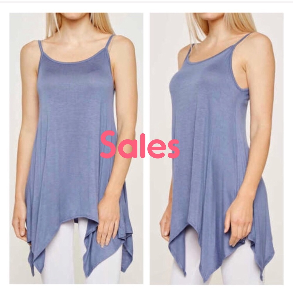 ❗️SALES ❗️SPAGHETTI STRAP HEM TUNIC TOP